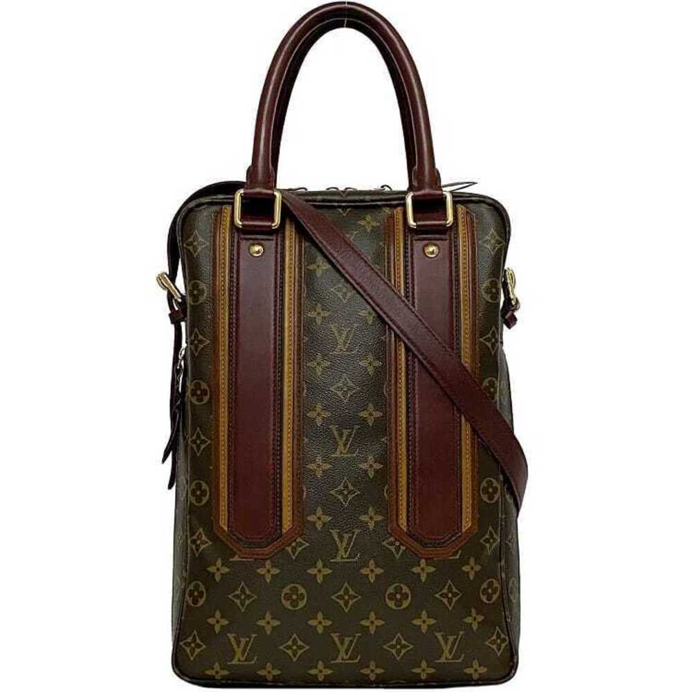 Louis Vuitton Porte document Vertical Brown Bordeaux Red Vecchia Tote